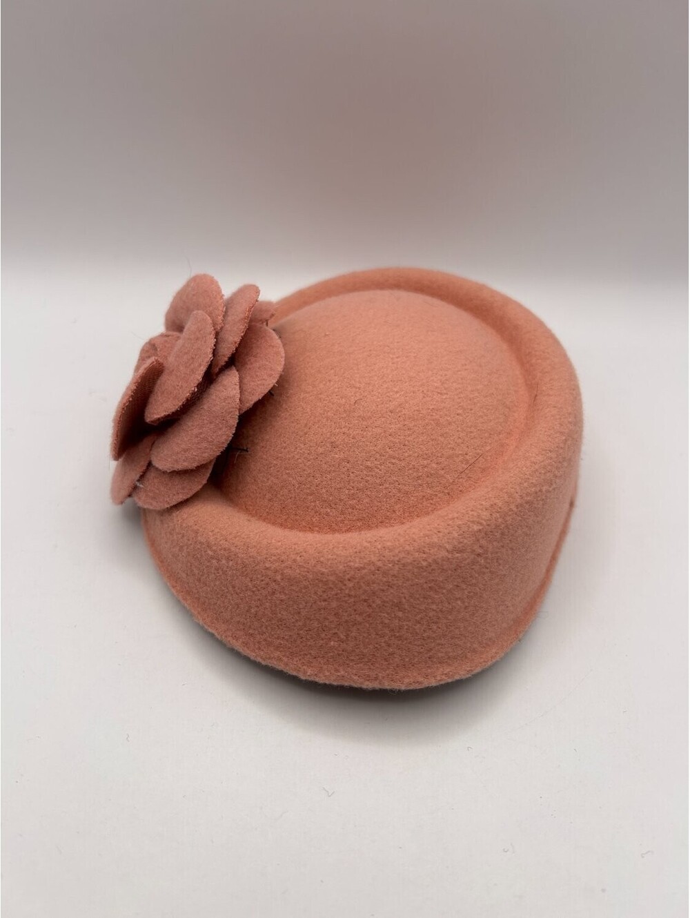 Cocktail fascinator pillbox hat One Size Felt Pink OS Womens black inner lining - Picture 3 of 5